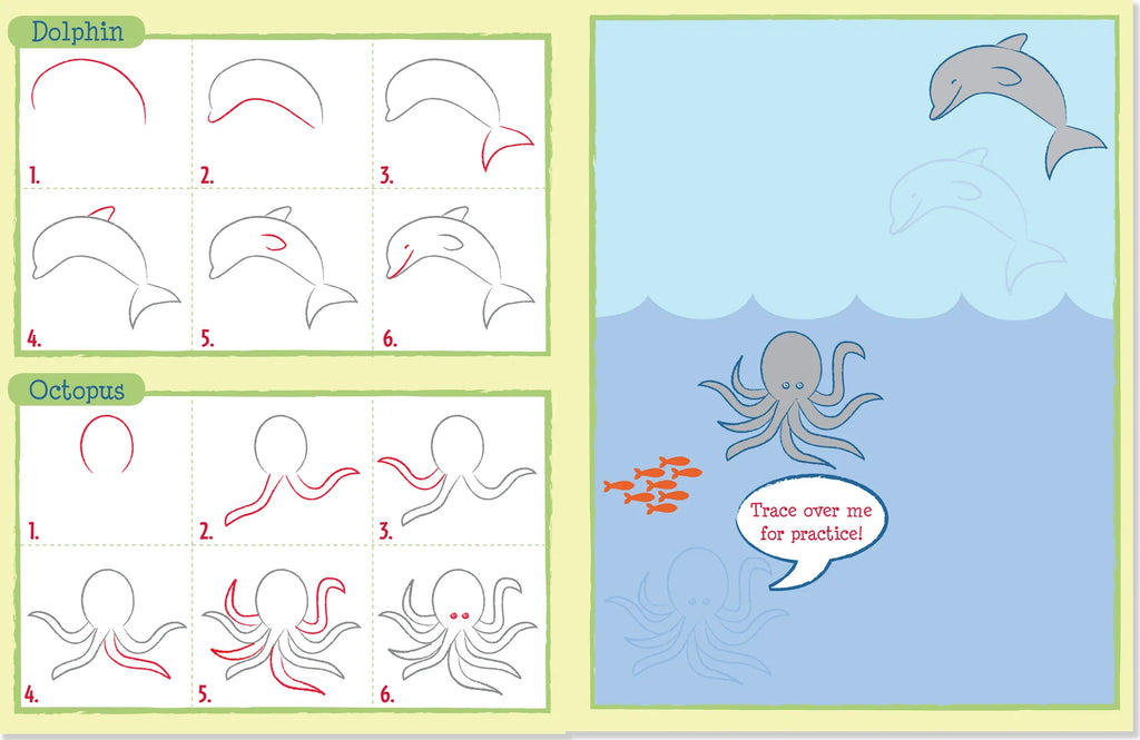 LEARN TO DRAW . . . OCEAN WONDERS!