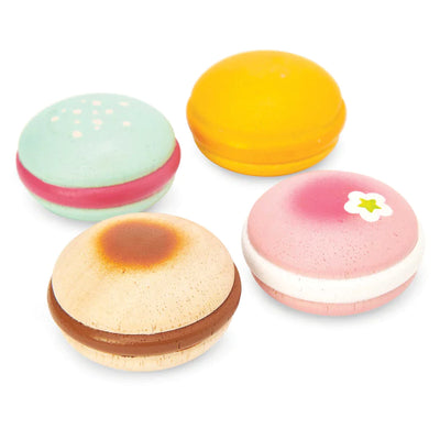 WOODEN MACARON PLAY FOOD SET