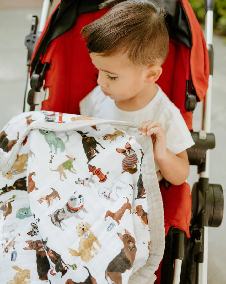 COTTON MUSLIN BABY QUILT - WOOF