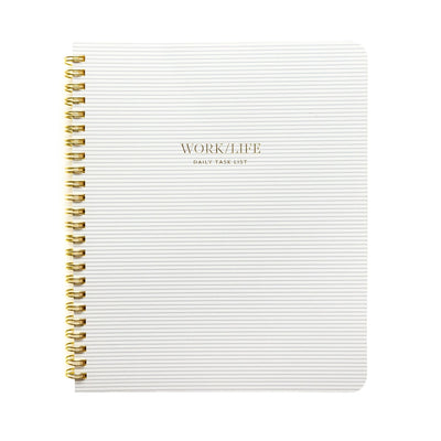 WORK/LIFE NOTEBOOK, GREY STRIPE