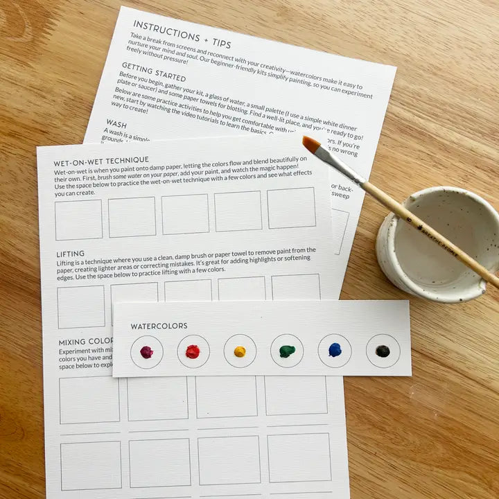 ALL-IN-ONE WATERCOLOR KIT - MUSHROOM FAMILY