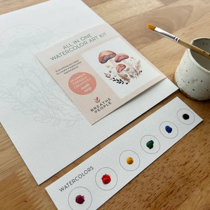 ALL-IN-ONE WATERCOLOR KIT - MUSHROOM FAMILY