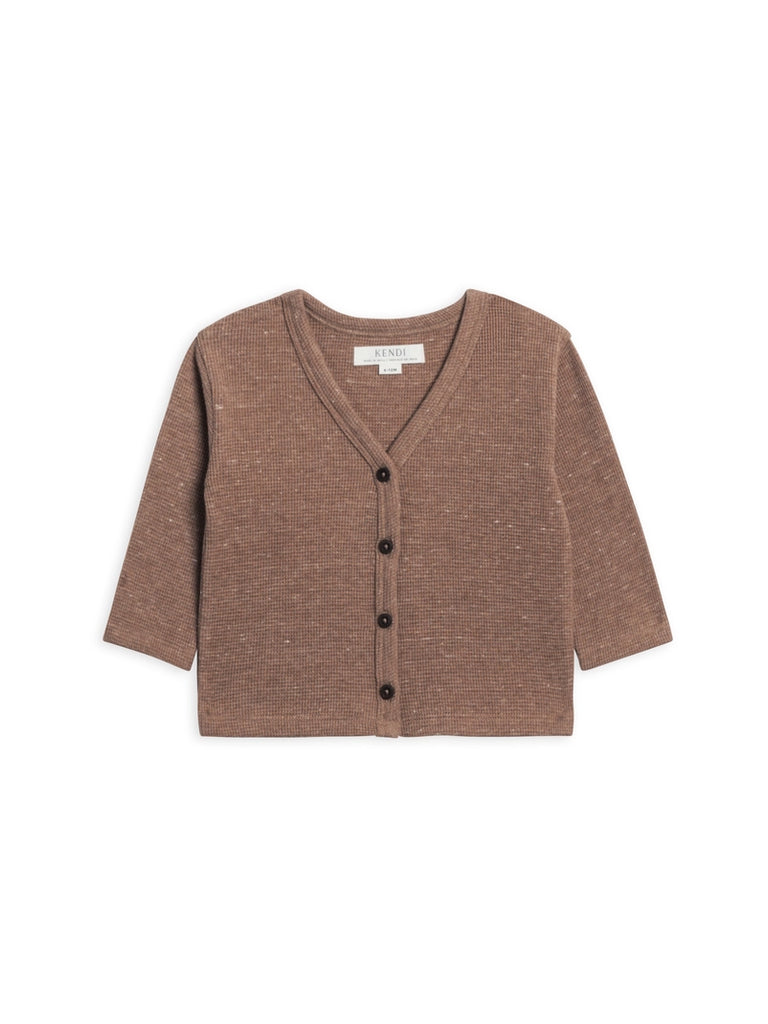 Wells Waffle Knit Button Cardigan