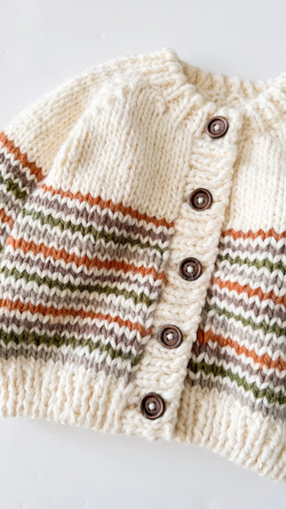 Woodland Striped Knit Cardigan