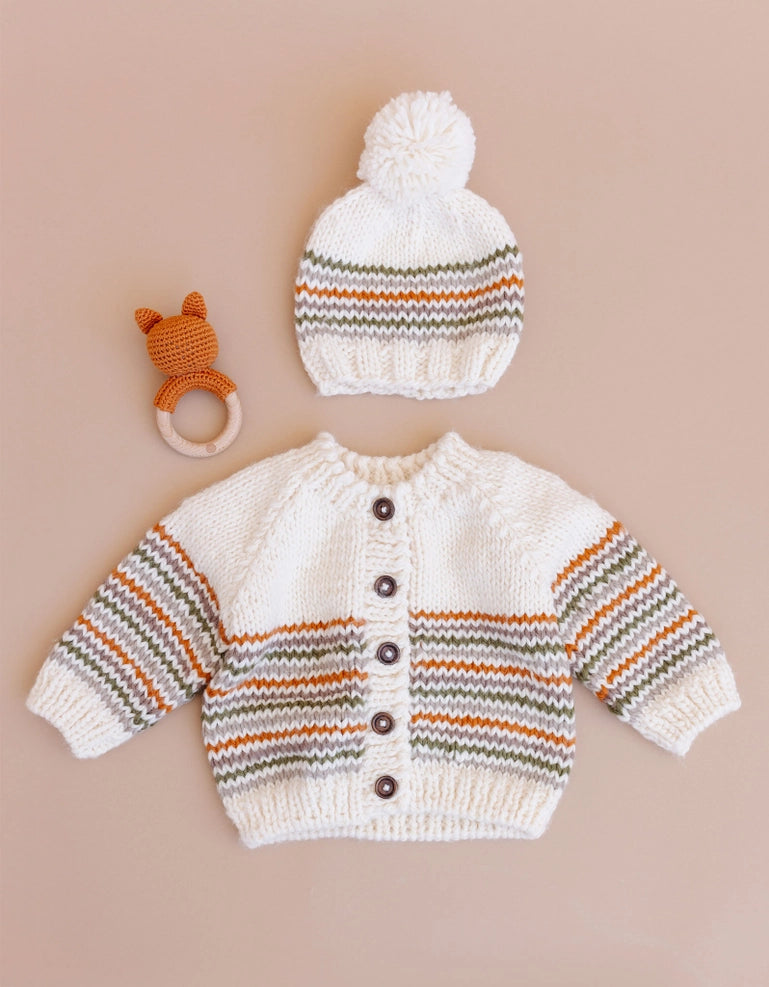 Woodland Striped Knit Cardigan