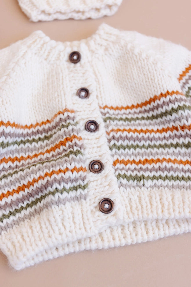 Woodland Striped Knit Cardigan