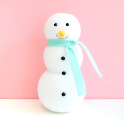 FLOCKED SNOWMAN DECORATIONS 12