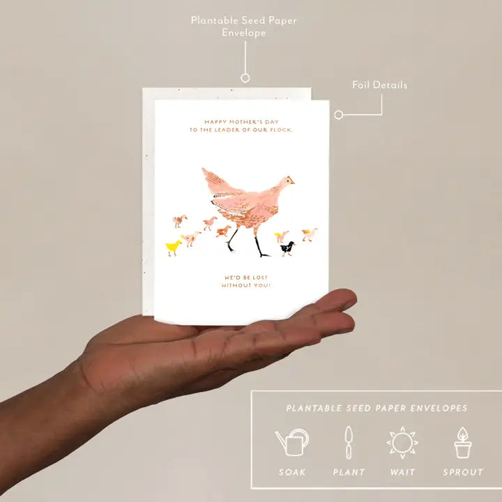 Plantable Card - Mother Hen - Mother's Day Card