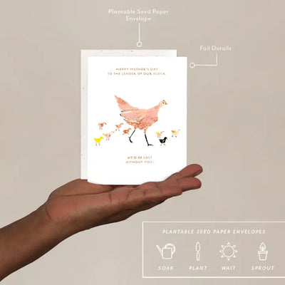 Plantable Card - Mother Hen - Mother's Day Card