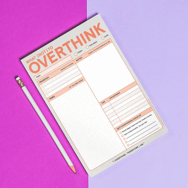 WHAT (NOT) TO OVERTHINK PAD (PASTEL VERSION)