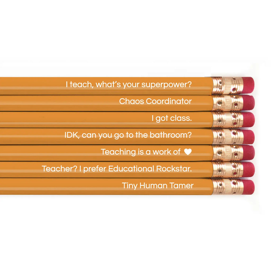 Teaching Is A Work of Heart Pencil Set