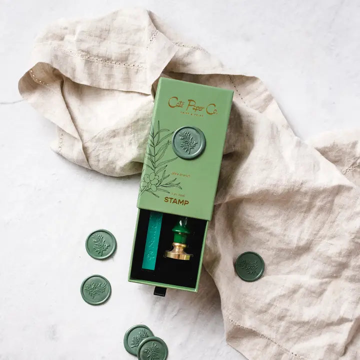 Wax Seal Stamp and Wax Stick Set Olive Branch
