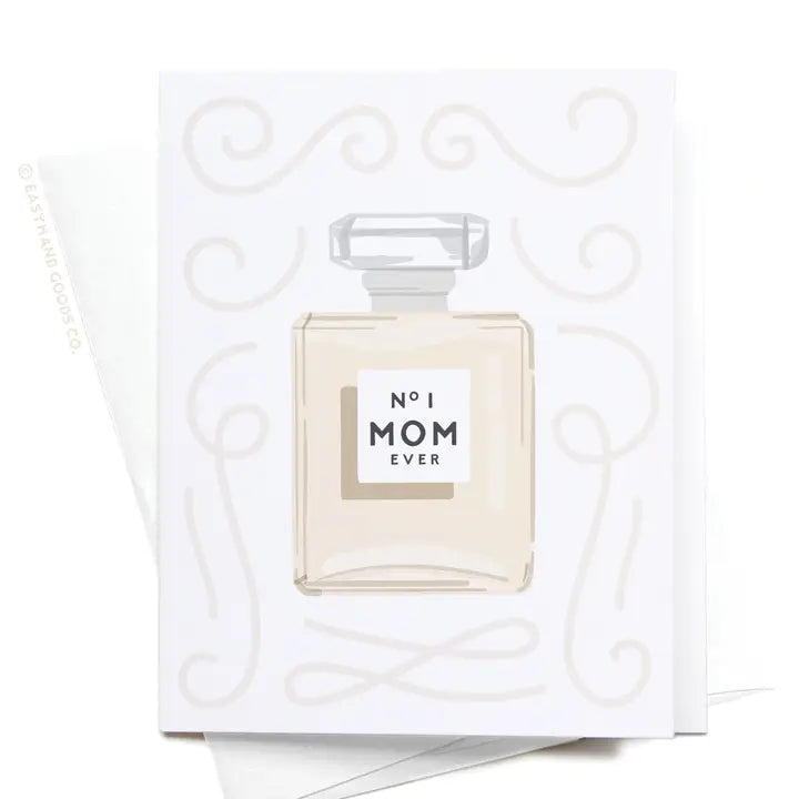No. 1 Mom Ever Perfume Bottle Greeting Card