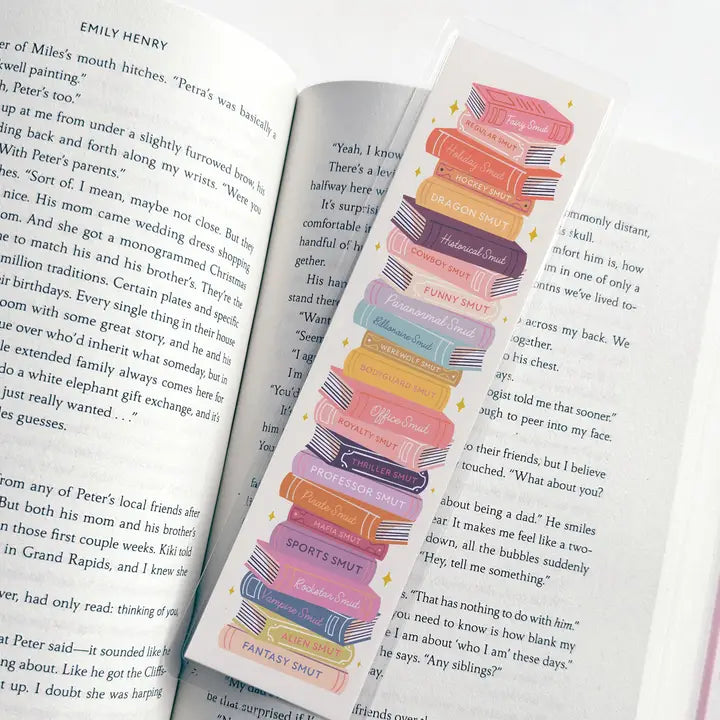 Smut Book Stack Laminated Bookmark