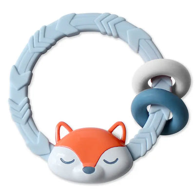 RITZY RATTLE SILICONE TEETHER RATTLES - FOX