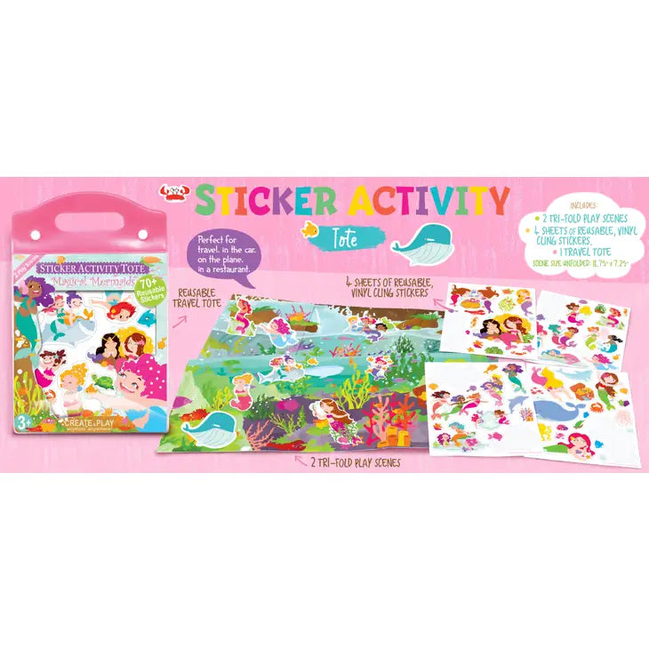 STICKER ACTIVITY TOTE - MAGICAL MERMAIDS