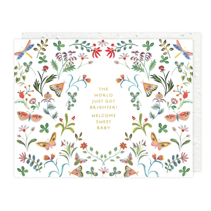 Butterfly Garden - Plantable Baby Card