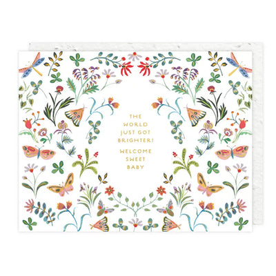 Butterfly Garden - Plantable Baby Card