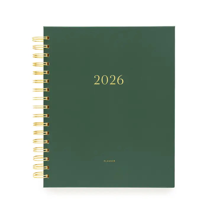 2026 Forest Green Signature Spiral Planner