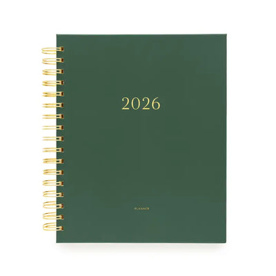 2026 Forest Green Signature Spiral Planner