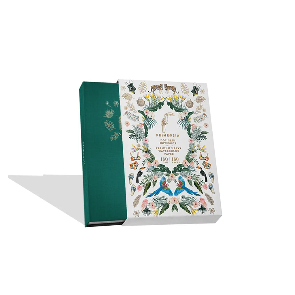 Jungle Green – Watercolor Dot Grid Journal Notebook A5