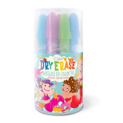 DRY ERASE TWISTABLE GEL CRAYONS - MAGICAL MERMAIDS