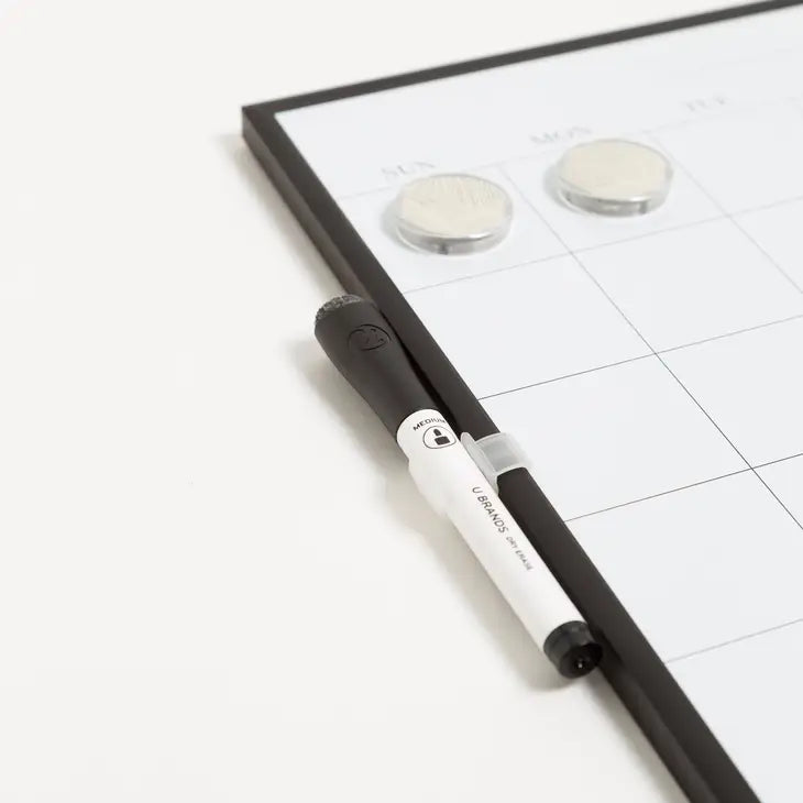 BLACK METAL FRAME DRY ERASE BOARD - 14"X14"