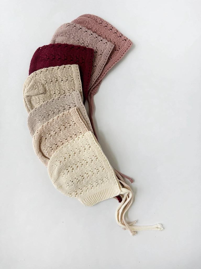 Jamie Knit Bonnet - Dusty Pink