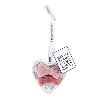 Heart Ornament + Headband Set - Pink/Rose