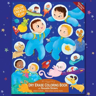 DRY ERASE COLORING BOOK - SPACE ADVENTURE