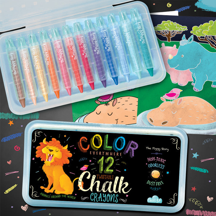 COLOR EVERYWHERE CHALK CRAYONS - ANIMALS AROUND THE WORLD