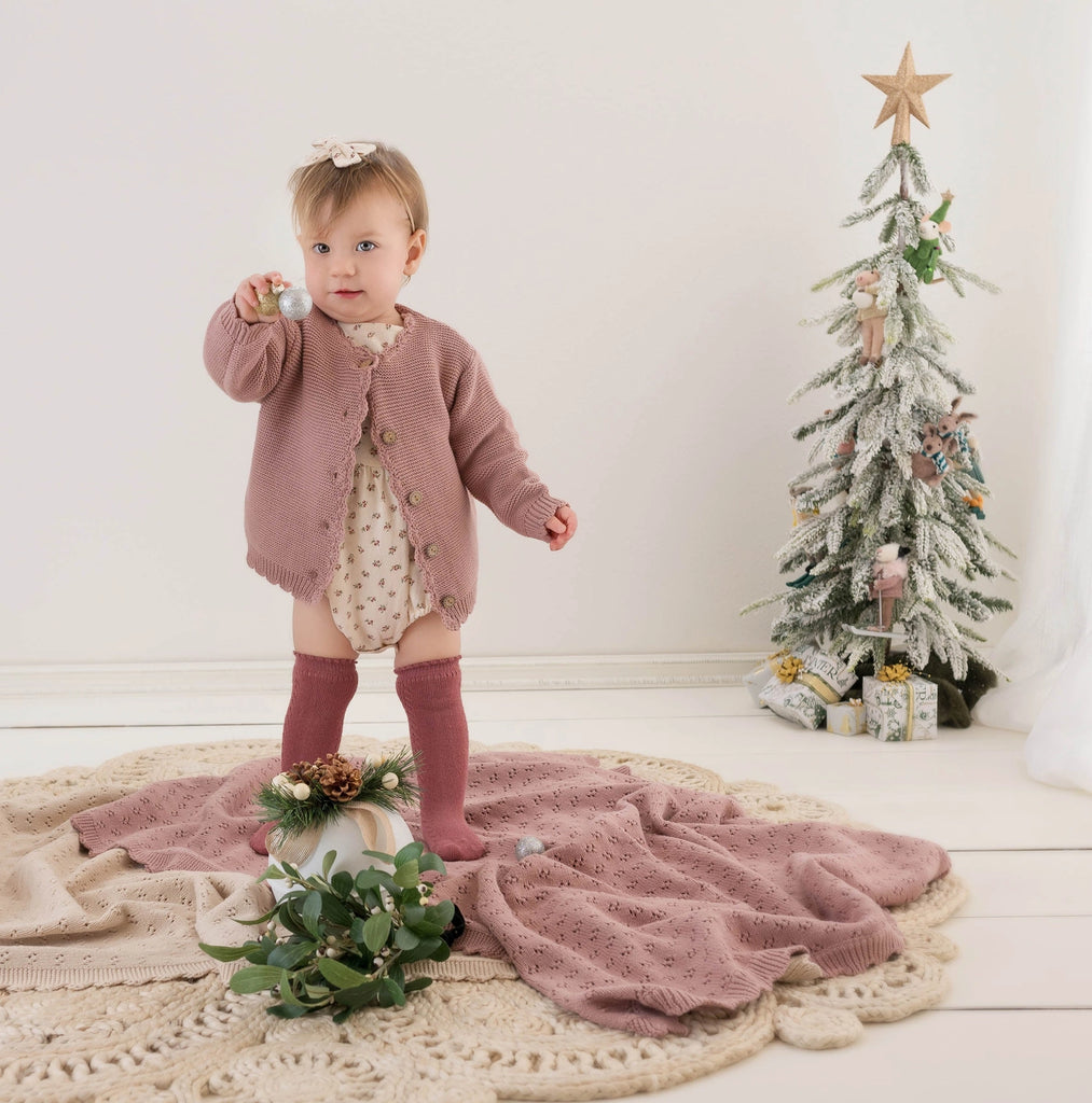 Baby Sophia Sweater - Dusty Pink