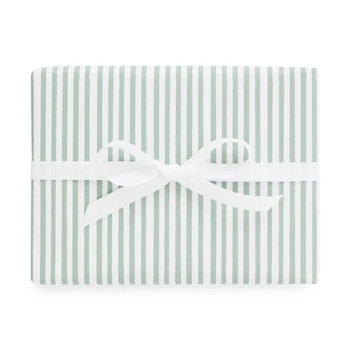 Green Painted Stripe, Wrapping Paper Roll