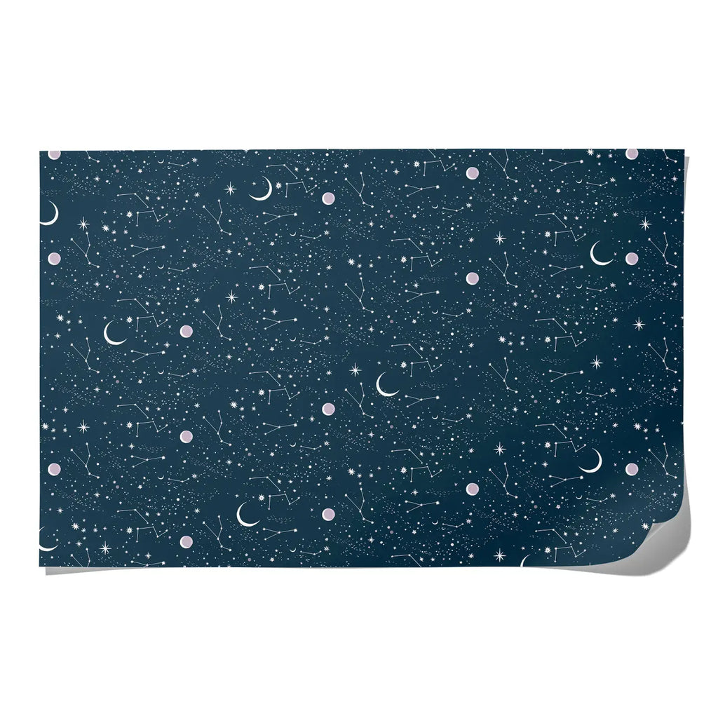 Moon and Stars Wrapping Paper
