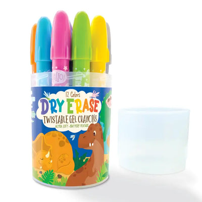 DRY ERASE TWISTABLE GEL CRAYONS - DINOSAUR WORLD