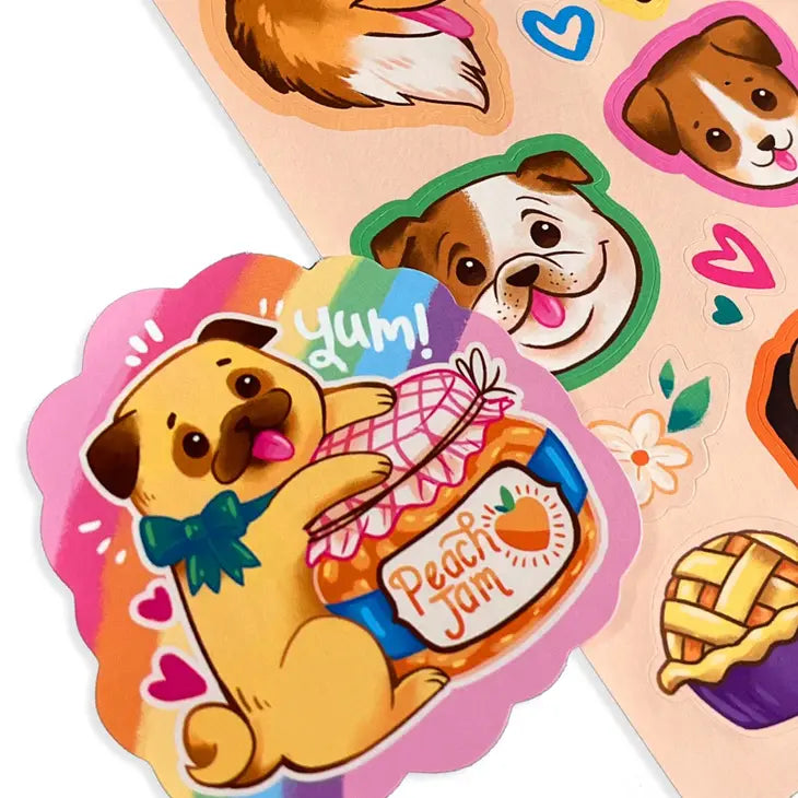 STICKIVILLE STICKERS: PUPPIES & PEACHES - SCENTED