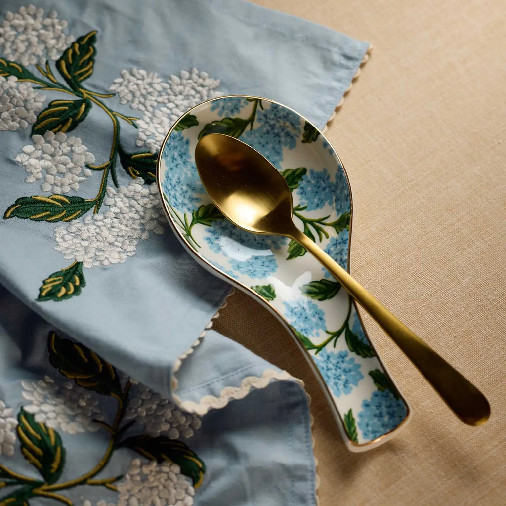 Hydrangea Porcelain Spoon Rest
