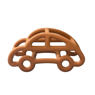 3D Silicone Car Teether in Rust