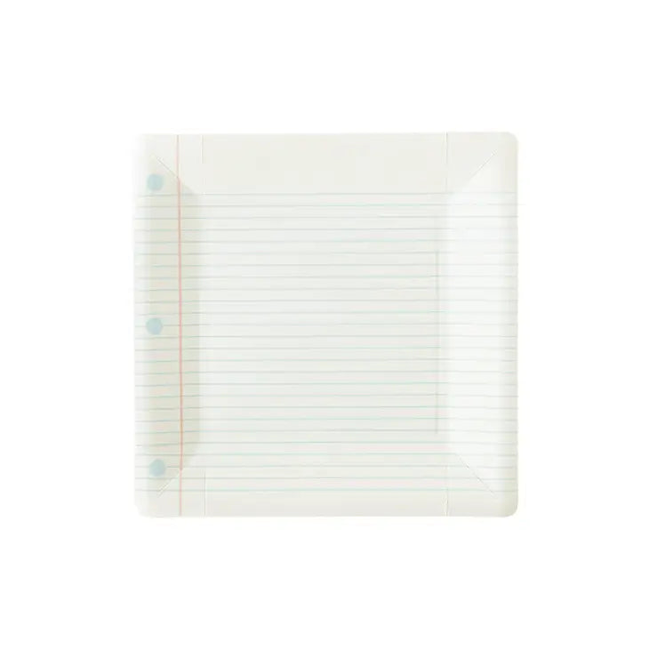 BACK TO SCHOOL NOTEBOOK PAPER PLATE