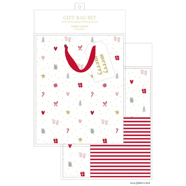 Christmas Gift Bag Set, Santa's Workshop