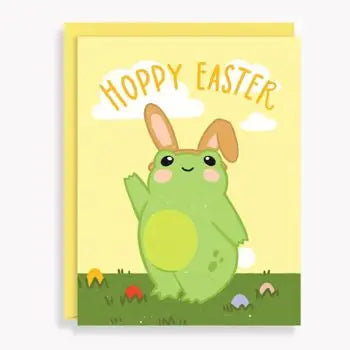 HOPPY EASTER FROG EASTER CARD