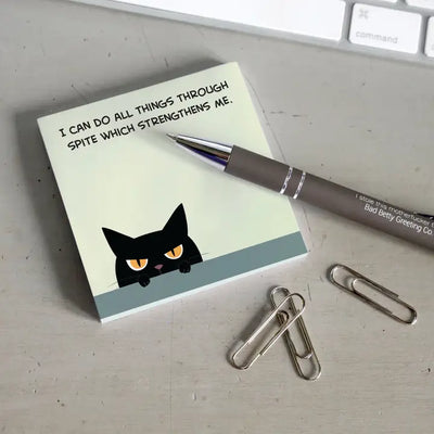 I Can Do All Things Through Spite - Funny Sticky Notepad