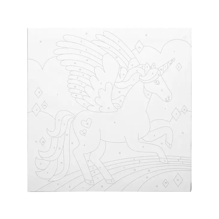 COLORIFIC CANVAS PAINT BY NUMBER KIT - MAGIC UNICORN