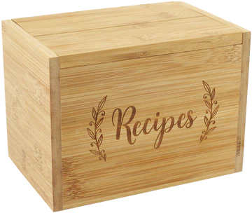 Bamboo Recipe Box Set