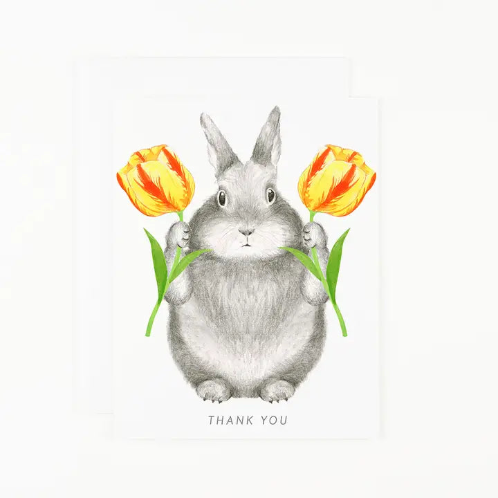 Bunny with Tulips Card