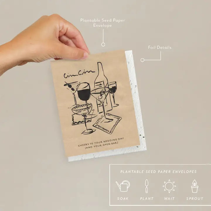 Plantable Cards - Cin Cin - Wedding Card