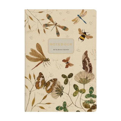 Vegan Leather A5 Notebook - Butterflies and Friends