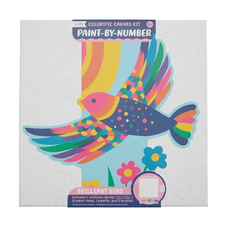 COLORIFIC CANVAS PAINT BY NUMBER KIT: BRILLIANT BIRD