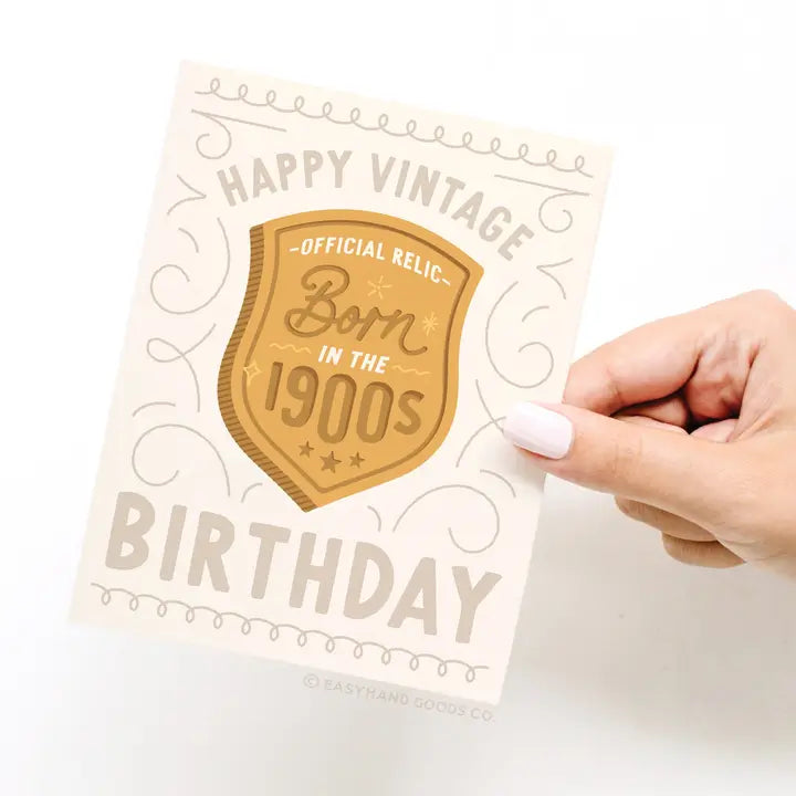 Born in the 1900s Vintage Birthday Greeting Card