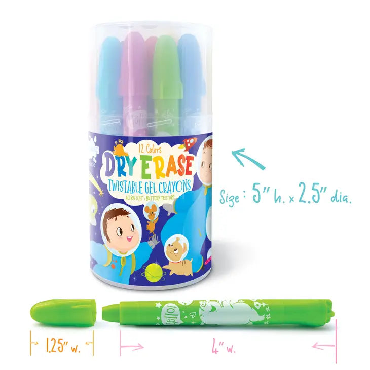 DRY ERASE TWISTABLE GEL CRAYONS - UNICORN FANTASY